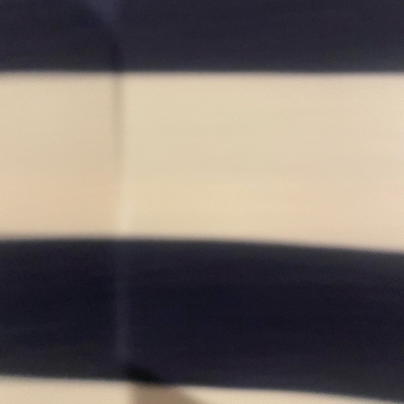 Polo Ralph Lauren Navy and Cream Striped The Big Shirt Polo Size XL With Crest - Picture 4 of 9